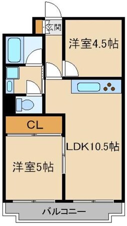 エクロール蓮根の物件間取画像